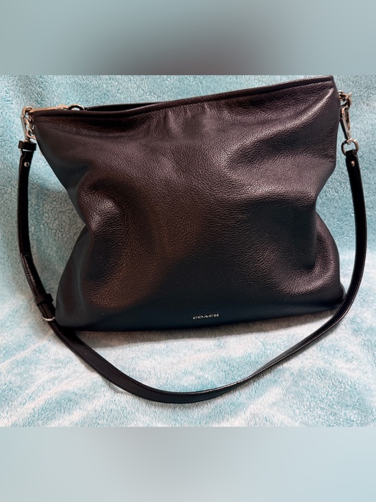 Coach Handbags - Coach Black Leather Large Purse/Tote